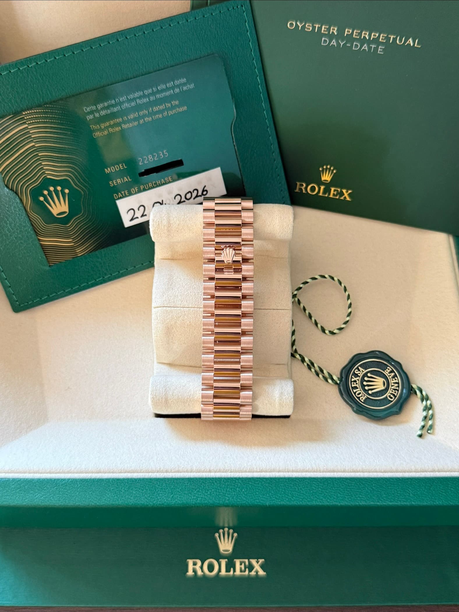 Rolex Day Date 228235 40mm Oliv Bild 3